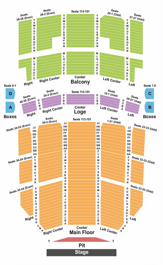 West Herr Auditorium Theatre Jerry Seinfeld Seating Chart